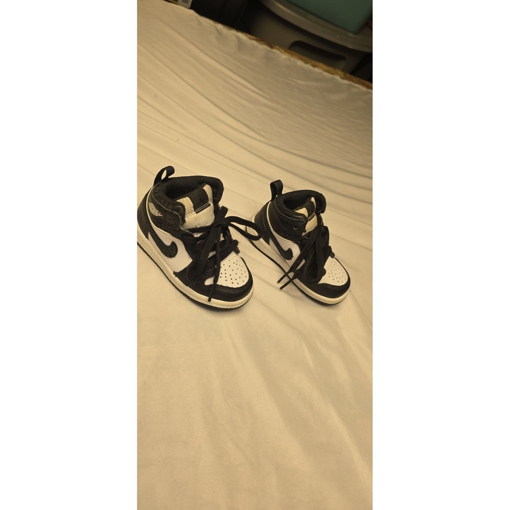 Toddler size 6C - Jordan 1 Mid 'Panda Elephant' Off Nior